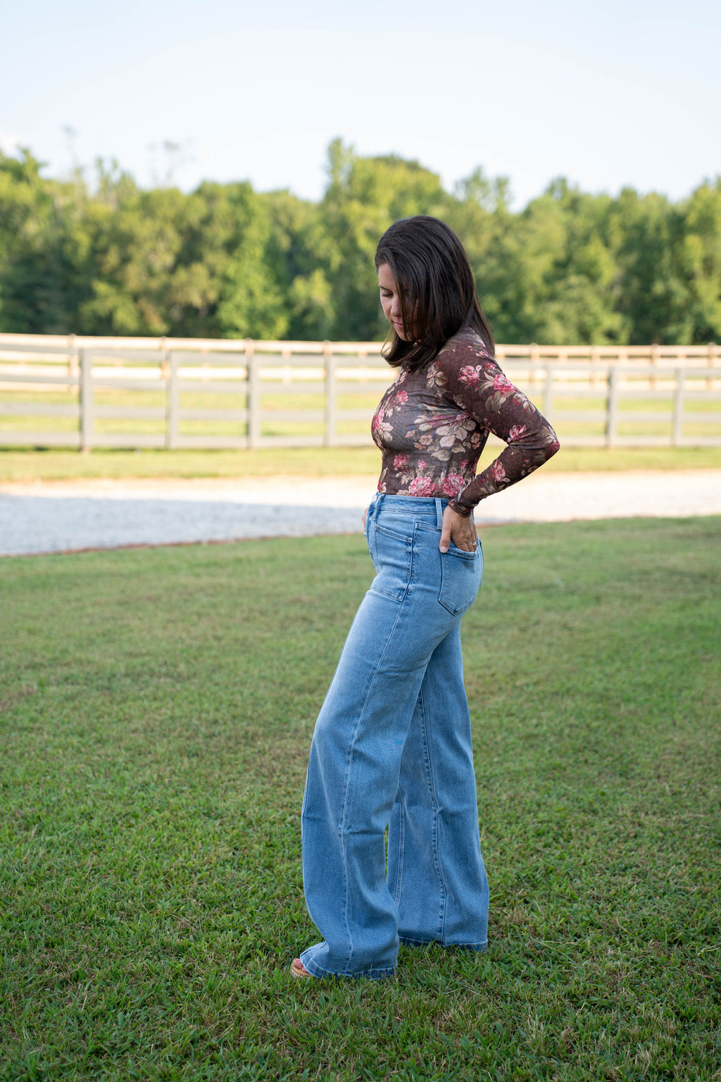 High Rise Wide Leg Jean
