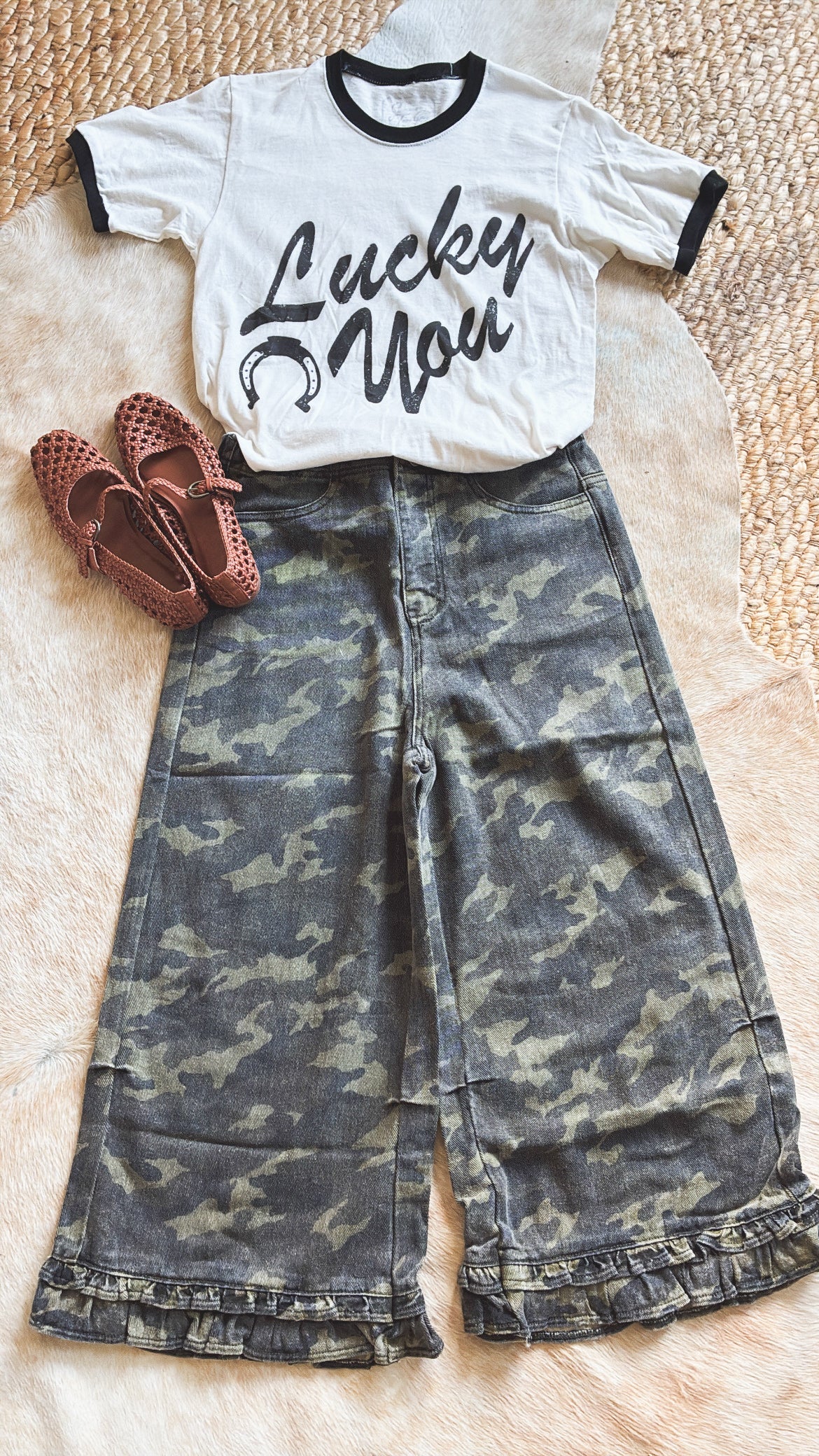 Camo Ruffle Pant