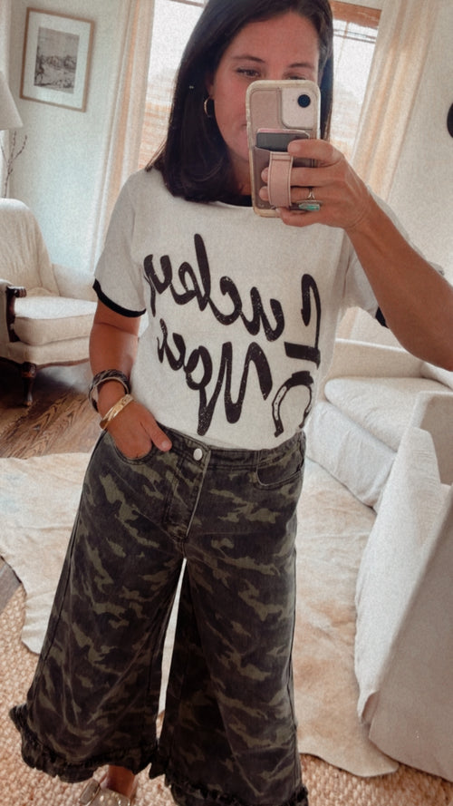 Camo Ruffle Pant