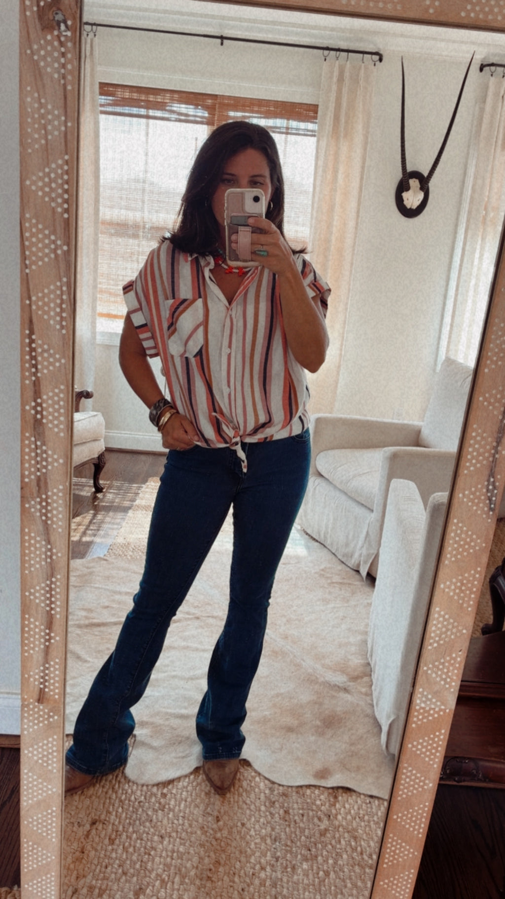 Striped Knot Top