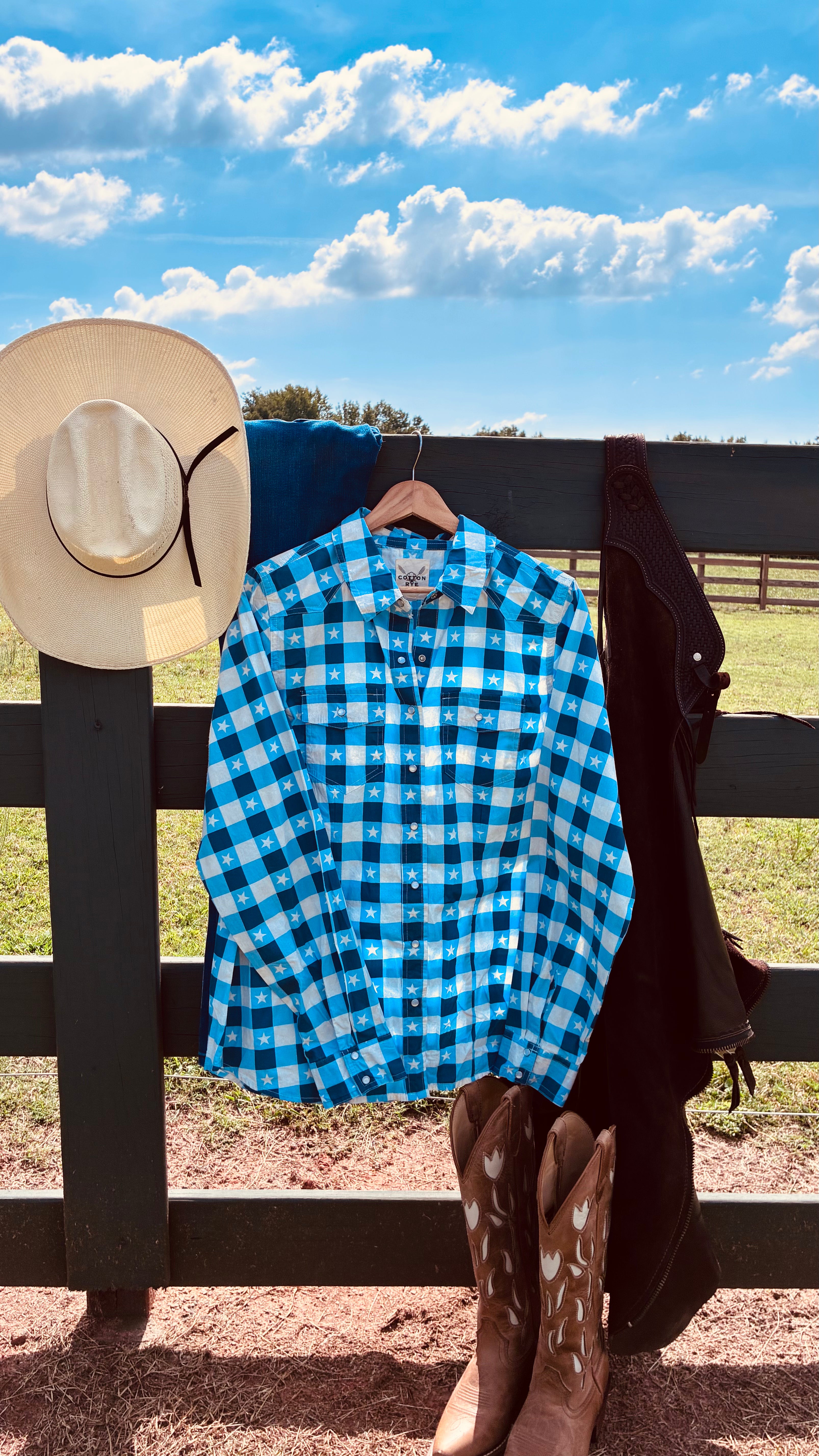 Star Gingham Buttondown