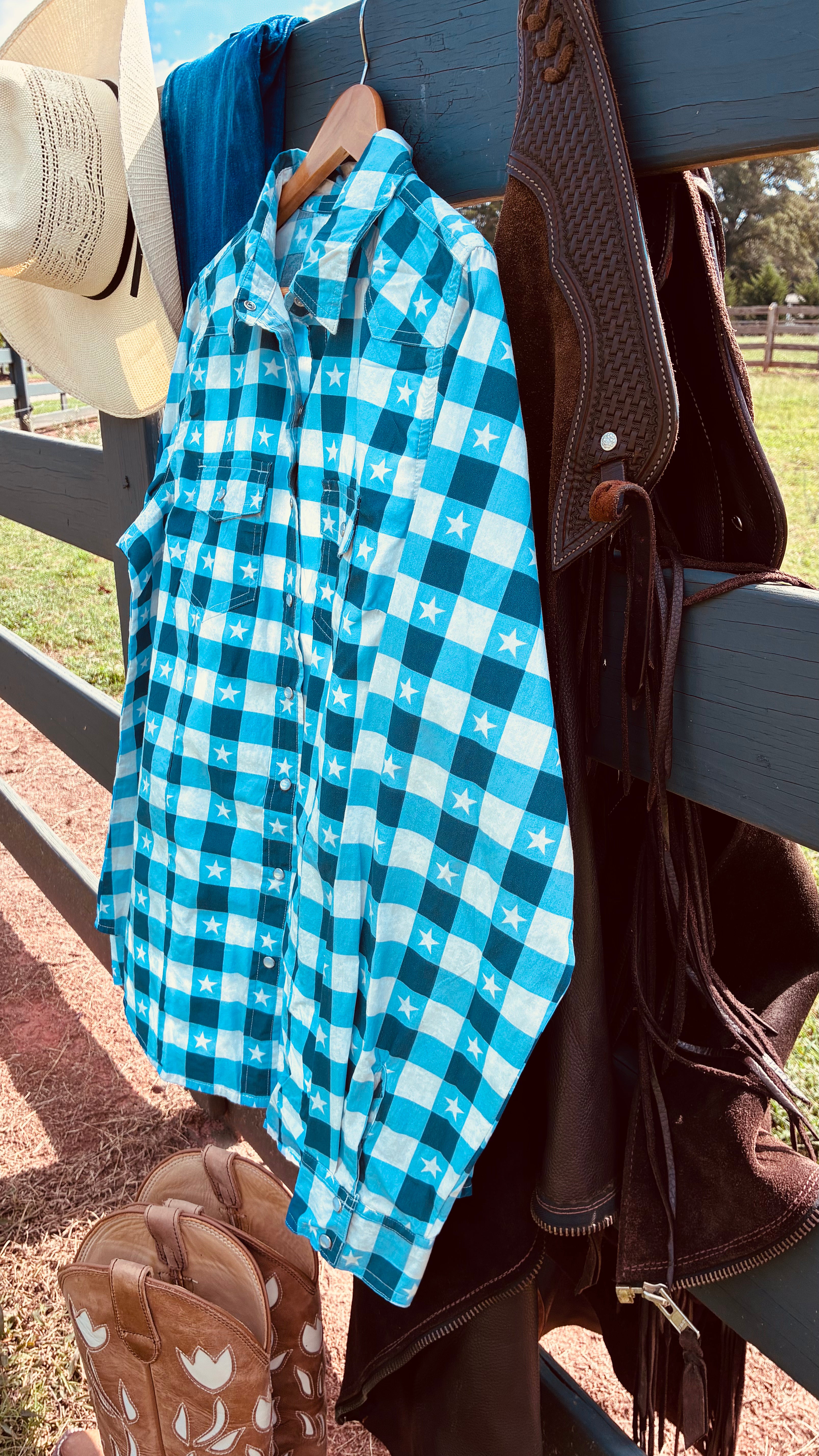 Star Gingham Buttondown