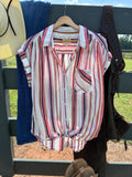 Striped Knot Top